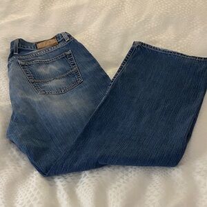 Lucky Brand Men's Straight Size 34 Blue Dungarees